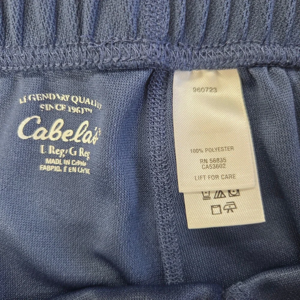 Cabelas Mens Navy Blue Thermal Base‎ Layer Pants M33UW021 Size Large Reg